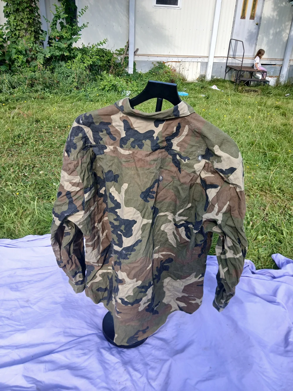 Men's Woodland Camo Field Shirt Jacket - Unbranded